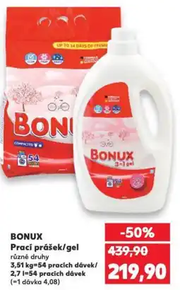 Kaufland BONUX Prací prášek/gel nabídka