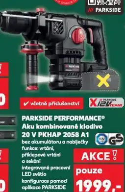 Kaufland PARKSIDE PERFORMANCE® Aku kombinované kladivo 20 V PKHAP 2058 A1 nabídka