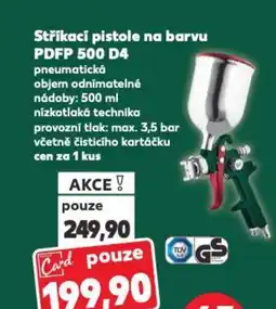 Kaufland Stříkací pistole na barvu PDFP 500 D4 pneumatická nabídka