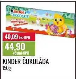 Ratio KINDER ČOKOLÁDA 150g nabídka