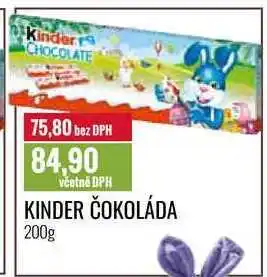 Ratio KINDER ČOKOLÁDA 200g nabídka