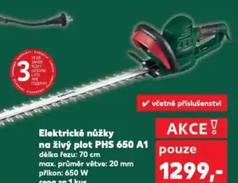 Kaufland Elektrické nůžky na živý plot PHS 650 A1 nabídka