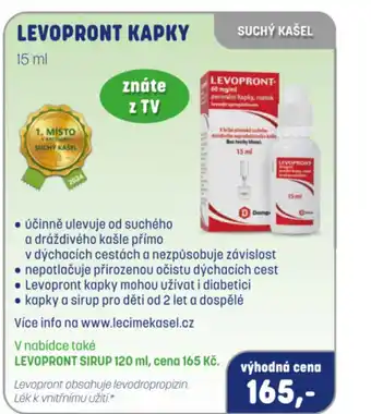 PharmaPoint LEVOPRONT KAPKY nabídka