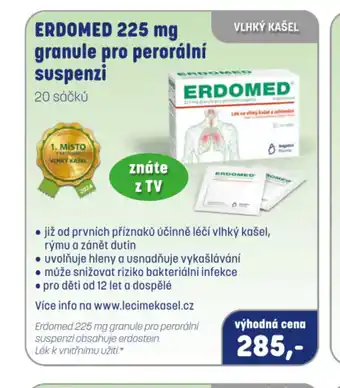 PharmaPoint ERDOMED 225 mg granule pro perorální suspenzi nabídka