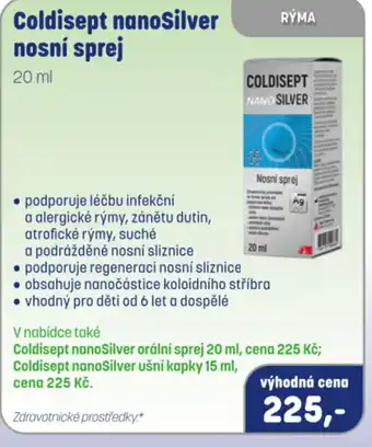 PharmaPoint Coldisept nanoSilver nosní sprej nabídka