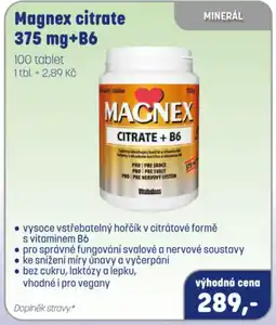 PharmaPoint Magnex citrate 375 mg+B6 nabídka