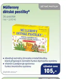 PharmaPoint Müllerovy dětské pastilkyⓇ nabídka