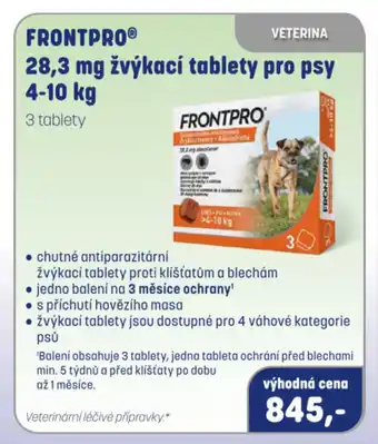 PharmaPoint FRONTPRO® 28,3 mg žvýkací tablety pro psy nabídka