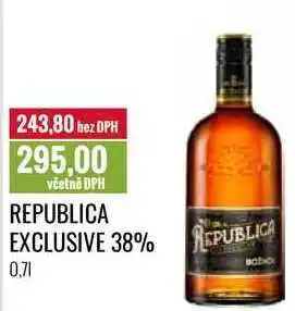 Ratio REPUBLICA EXCLUSIVE 38% 0,7l nabídka