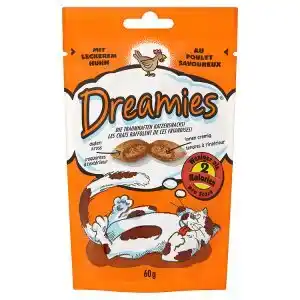 Ratio Dreamies Polštářky s kuřecím masem doplňkové krmivo pro kočky a koťata 60g nabídka