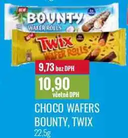 Ratio CHOCO WAFERS BOUNTY, TWIX 22,5g nabídka