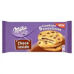 Ratio Milka Cookie sensation sušenky s kousky mléčné čokolády z alpského mléka 156g nabídka