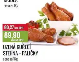 Ratio UZENÁ KUŘECÍ STEHNA - PALIČKY cena za 1Kg nabídka