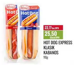 Ratio HOT DOG EXPRESS KLASIK KABANOS 110g nabídka