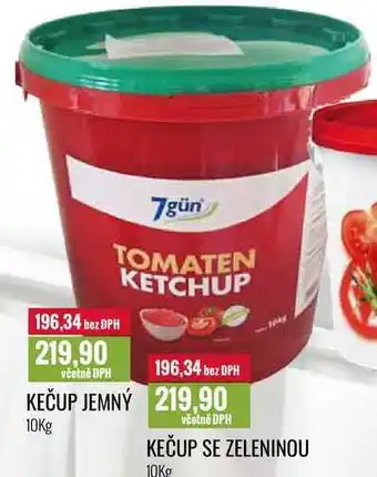 Ratio KEČUP JEMNÝ / KEČUP SE ZELENINOU 10Kg nabídka