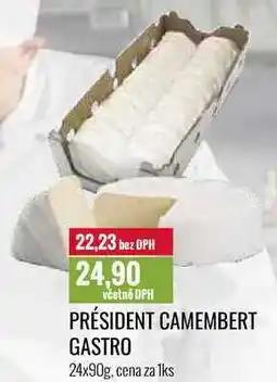 Ratio PRÉSIDENT CAMEMBERT GASTRO 24x90g, cena za 1ks nabídka