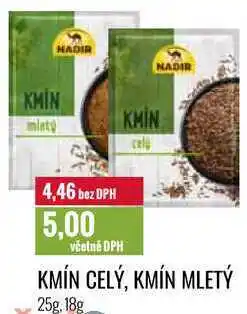 Ratio KMÍN CELÝ, KMÍN MLETÝ 25g,18g nabídka