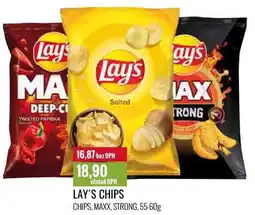 Ratio LAY'S CHIPS 55-60g nabídka