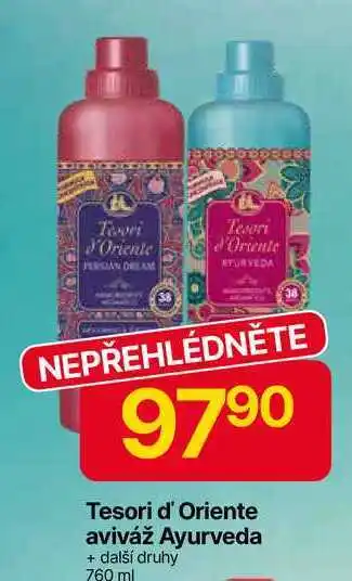 Hruška Tesori d' Oriente aviváž Ayurveda + další druhy 760 ml nabídka