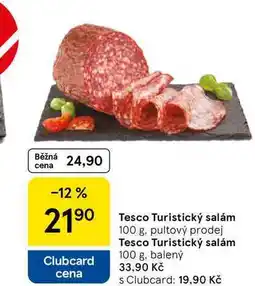 Tesco Tesco Turistický salám, 100 g, pultový prodej nabídka