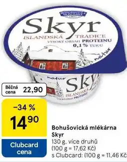 Tesco Bohušovická mlékárna Skyr, 130 g nabídka