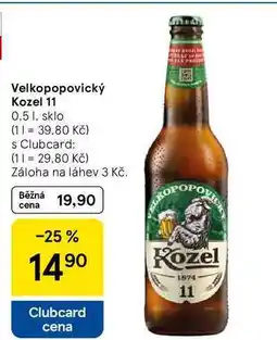 Tesco Velkopopovický Kozel 11, 0.5 l nabídka