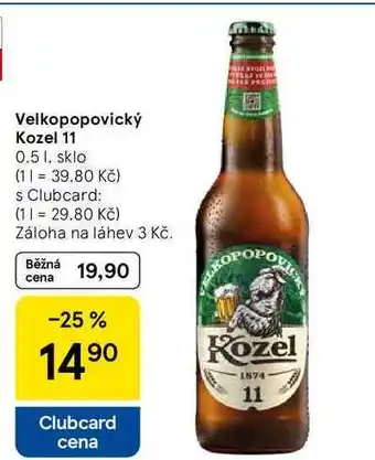 Tesco Velkopopovický Kozel 11, 0.5 l nabídka