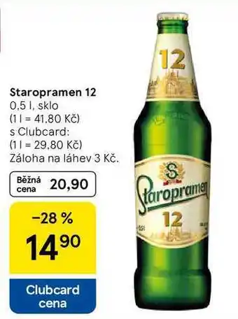 Tesco Staropramen 12, 0,5 l nabídka