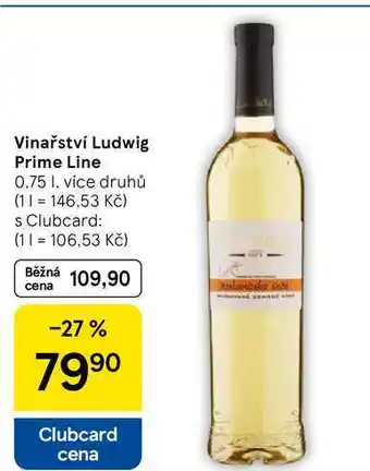 Tesco Vinařství Ludwig Prime Line, 0.75 l nabídka