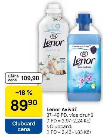 Tesco Lenor Aviváž, 37-49 PD, více druhů nabídka