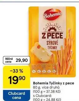 Tesco Bohemia Tyčinky z pece, 80 g, více druhů nabídka