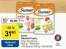 Tesco Sunar Dětské křupky, 50 g nabídka