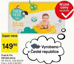 Tesco Fred & Flo Dětské pleny, 44-60 ks. více druhů nabídka