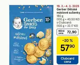 Tesco Gerber Dětské máslové sušenky, 180 g nabídka