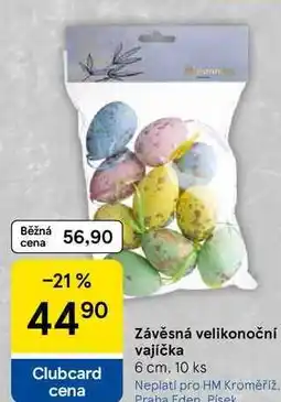 Tesco Závěsná velikonoční vajíčka, 6 cm, 10 ks nabídka