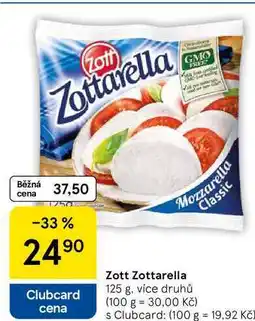 Tesco Zott Zottarella, 125 g, více druhů nabídka