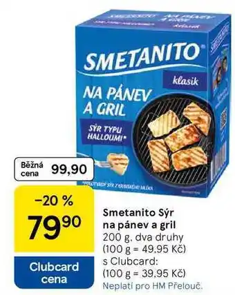 Tesco Smetanito Sýr na pánev a gril, 200 g nabídka