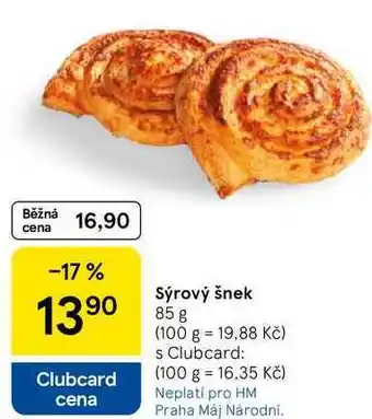 Tesco Sýrový šnek, 85 g nabídka