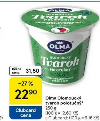 Tesco Olma Olomoucký tvaroh polotučný, 250 g nabídka