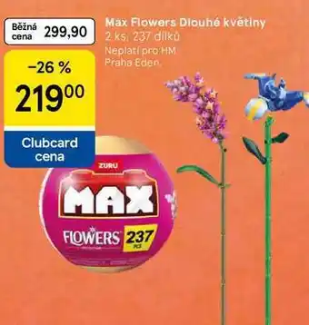 Tesco Max Flowers Dlouhé květiny, 2 ks, 237 dílků nabídka