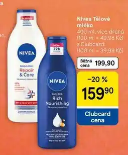 Tesco Nivea Tělové mléko, 400 ml. více druhů nabídka