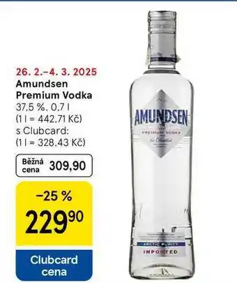 Tesco Amundsen Premium Vodka 37,5 %, 0.7 l nabídka