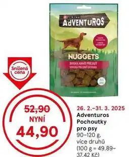 Tesco Adventuros Pochoutky pro psy, 90-120 g. více druhů nabídka