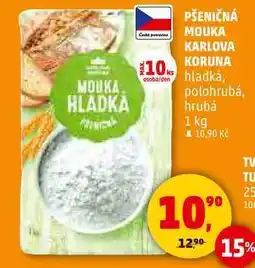 Penny Market PŠENIČNÁ MOUKA KARLOVA KORUNA hladká, polohrubá, hrubá, 1 kg nabídka