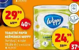 Penny Market TOALETNÍ PAPÍR HEŘMÁNEK WIPPY, 3vrstvý, 4 role nabídka