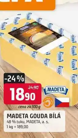 Trefa MADETA GOUDA BÍLÁ 48 % tuku, 100g nabídka