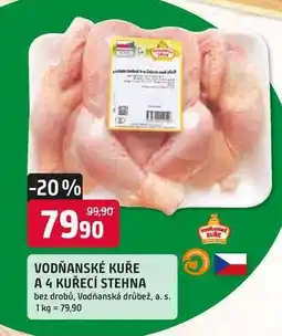 Trefa VODŇANSKÉ KUŘE A 4 KUŘECÍ STEHNA bez drobů, 1 kg nabídka