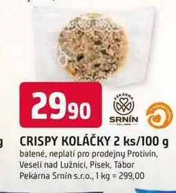 Trefa SRNIN CRISPY KOLÁČKY 2 ks/100 g nabídka