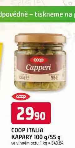 Trefa COOP ITALIA KAPARY 100 g/55 g nabídka