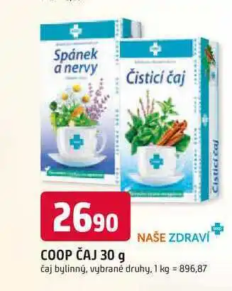 Trefa COOP ČAJ 30 g NAŠE ZDRAVÍ nabídka